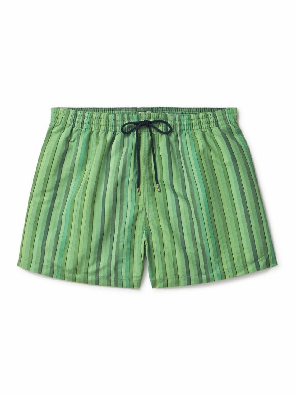 NWT PAUL SMITH Straight-Leg Mid-Length Striped Recycled Swim Shorts - Green S